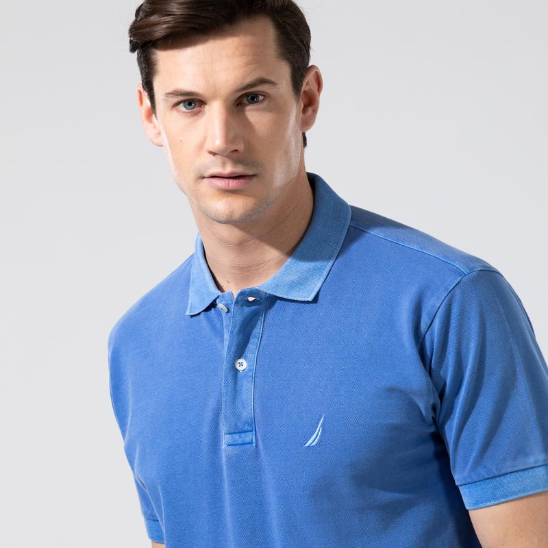 NAUTICA ERKEK MAVİ CLASSIC FIT KISA KOLLU POLO